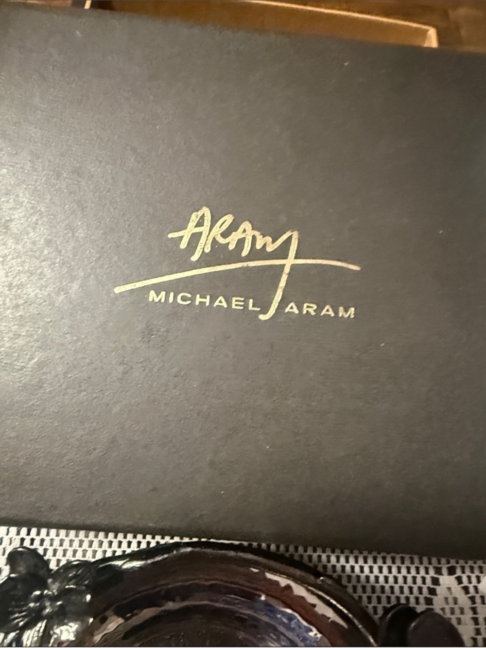Michael Aram "Black Orchid" wine coaster - Picture 3 of 7